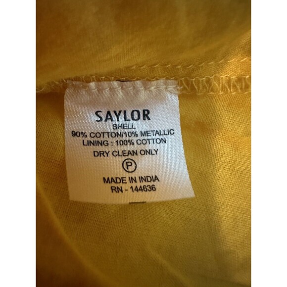 SAYLOR Adrianne Ruffle Sleeve Lightweight Yellow‎ Mini Dress SIZE SMALL - Picture 9 of 13